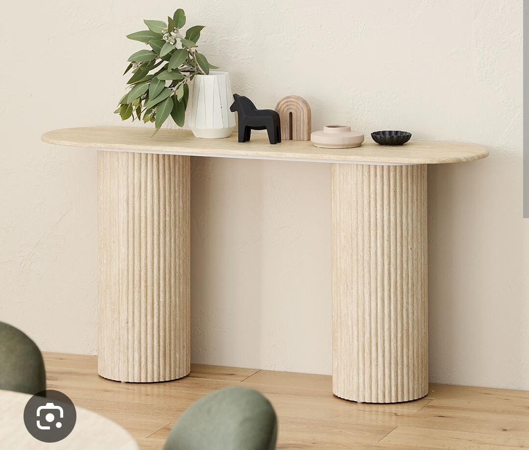 Natural Travertine Console Table