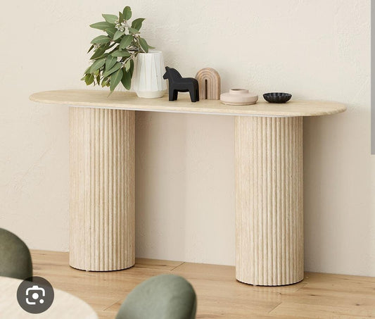 Natural Travertine Console Table